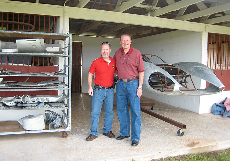 Tim Taylor of Red Car Restorations, owner Larry Hatfield and the pieces that made up the Thomassima II (Photos courtesy of Red Car Restorations)