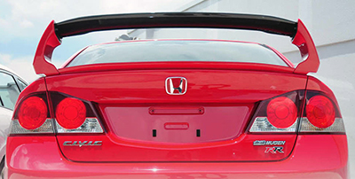 Mugen rear wing spoiler on a Civic Type R.