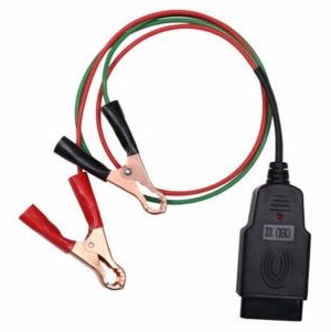 A battery-memory saver plugs into the OBD2 port to keep the vehicle’s settings.