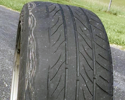 Uneven tire wear could indicate a suspension problem.