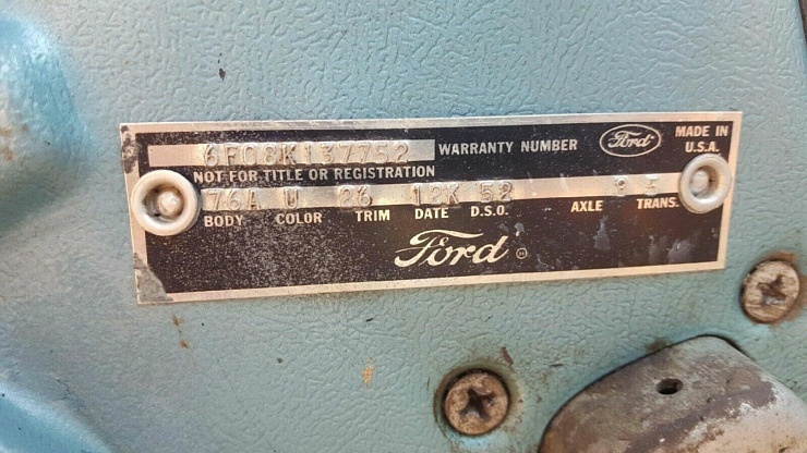 1967 Ford Mustang Engine Codes