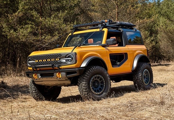 Orange 2021 Ford Bronco