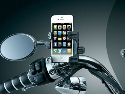 The Kuryakyn Tech-Connect Device Holder is an affordable motorcycle phone mount.