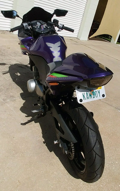 purple kawasaki ninja 250r