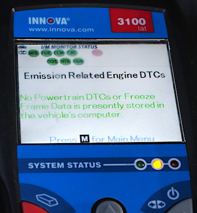 INNOVA OBD reader - engine DTC