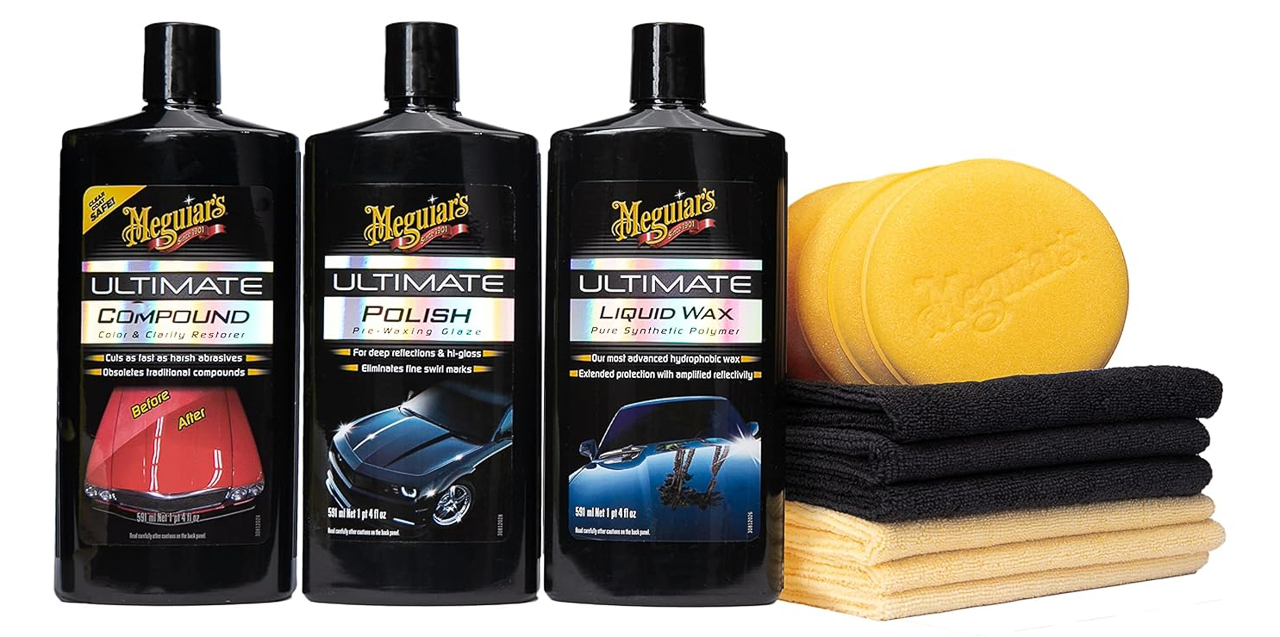 Meguiar's Ultimate 3 Step Paint Care Kit, Car Detailing and Polishing Kit
