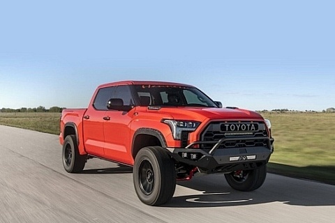 2023 Hennessey Toyota Tundra TRD Pro - right front profile - at speed - featured