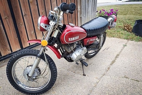 1974 Yamaha GT80 - left front profile - featured